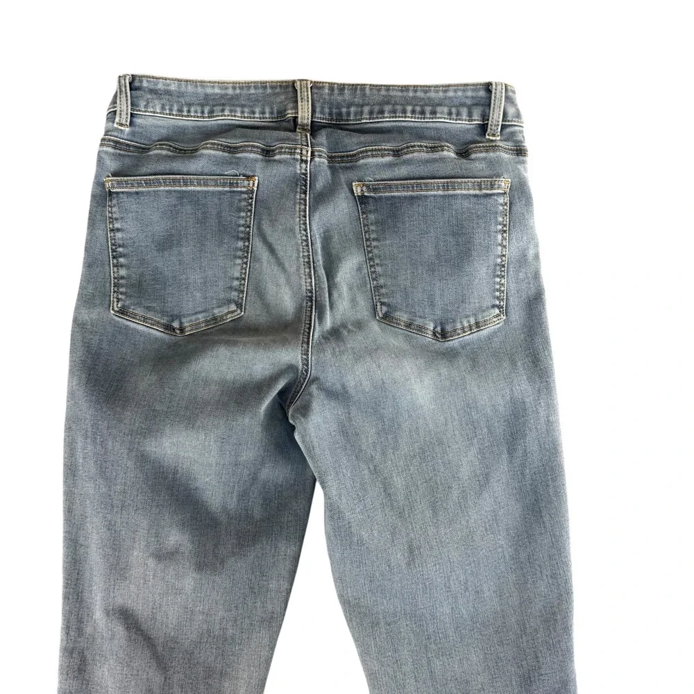 Talbots Curvy Ankle Jeans‎ Womens 12 Medium Wash Blue Stretch Denim Pants